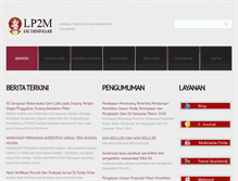 Tablet Screenshot of lp2m.isi-dps.ac.id